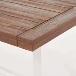 Carlisle Rectangle Acacia And Iron Patio Dining Table - Christopher Knight Home -Ckhome2u Store GUEST a12382b8 4730 4753 aa7d d7df23ca0c6b