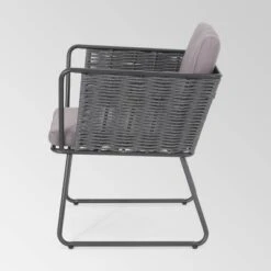 La Jolla Set Of 2 Rope Weave Modern Club Chairs - Dark Gray/Gray - Christopher Knight Home -Ckhome2u Store GUEST a1fe4d4f 0ea0 45b9 9aaf d02e4d15edb6