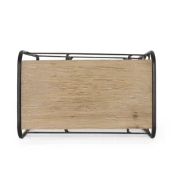 Rauser Modern Industrial 6 Bottle Tabletop Wine Rack Natural/Black - Christopher Knight Home -Ckhome2u Store GUEST a23ad354 aa3c 431b 84ef c8649b269c3e