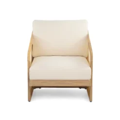 Christopher Knight Home Bendgn Patio Acacia Wood And Textilene Club Chair With Cushion, Teak/Beige -Ckhome2u Store GUEST a3118acb a6f3 47a1 b26b ee72ea3e2750