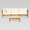 Oana 4pc Acacia Modular Sofa And Table Set - Teak/Beige - Christopher Knight Home -Ckhome2u Store GUEST a59fd602 0ccd 4cec 94ef f231b5bcd145