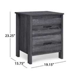 Set Of 2 Olimont Contemporary 2 Drawer Nightstands Sonoma Gray Oak - Christopher Knight Home -Ckhome2u Store GUEST a662a1f2 c193 43e0 adf7 ce0cb080add0
