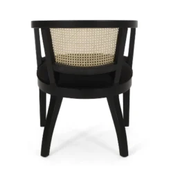 Christopher Knight Home Set Of 2 Currant Velvet And Cane Upholstered Dining Chairs Natural Brown/Black -Ckhome2u Store GUEST a7eaf2f9 61a0 40b2 b8ea d282c85bff3c