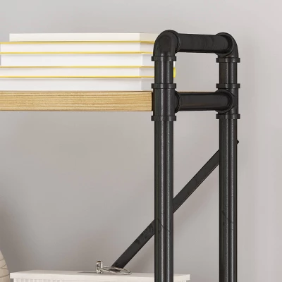 Greenwood Industrial Iron Four Shelf Bookcase - Christopher Knight Home 2 Greenwood Industrial Iron Four Shelf Bookcase - Christopher Knight Home - Image 2