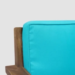 Santa Ana 4pc Acacia Wood Chat Set Teak/Teal - Christopher Knight Home -Ckhome2u Store GUEST aafb422d 2bc2 400a 80c8 331306cec1b9