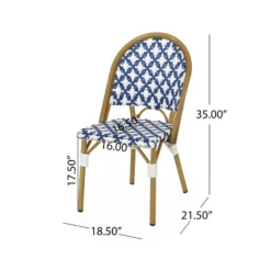Christopher Knight Home Baron Bistro Chairs With Woven Rattan And Aluminum Frame (Set Of 4) -Ckhome2u Store GUEST ab7f1d45 a96d 40b8 aa32 812bb2f67955