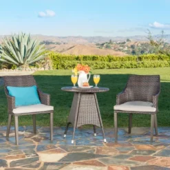 Christopher Knight Home Hillhurst Outdoor Round Wicker 3 Piece Bistro Set -Ckhome2u Store GUEST abd8fb2c e16c 4977 93f3 b5e31f3ceb58