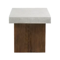 Christopher Knight Home Ashmore Outdoor Lightweight Concrete Square Side Table, Antique White/Natural -Ckhome2u Store GUEST aca05123 6e85 4b0c b349 05e6f1b16f67