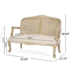 Saley French Country Wood And Cane Loveseat - Christopher Knight Home -Ckhome2u Store GUEST acb3efc9 3161 4272 9f2c 08452f5ba986