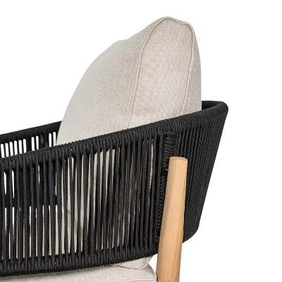 Christopher Knight Home Ryoma Modern Patio Acacia Wood Woven Rope Club Chair With Cushions (Set Of 2) 7 Christopher Knight Home Ryoma Modern Patio Acacia Wood Woven Rope Club Chair With Cushions (Set Of 2) - Image 7