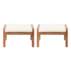 Christopher Knight Home Temecula Acacia Wood Ottomans With Cushion (Set Of 2) -Ckhome2u Store GUEST aebd7dd8 918d 4b1b b1b8 21a9cc7d3f61