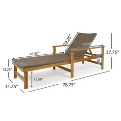 Christopher Knight Home Hampton Outdoor Acacia Wood And Wicker Adjustable Chaise Lounge -Ckhome2u Store GUEST b2038cd2 1683 4bef 8611 bd34a79a69f0
