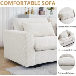 Christopher Knight Home Cleveland Luxurious U-Shaped Corduroy 157.5" Sectional Sofa With Storage Ottomans And 4 Waist Pillows -Ckhome2u Store GUEST b2676a8d aa69 4704 9df6 69c77716c058