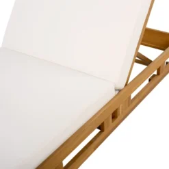 Christopher Knight Home Alfred Outdoor Acacia Wood Adjustable Chaise Lounge With 3-Fold Water-Resistant Cushion (Set Of 2) -Ckhome2u Store GUEST b417f5af 9cf0 4920 9f23 d0c4bccf1f36