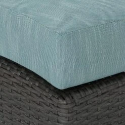 Christopher Knight Home 2pc Newton Wicker Outdoor Patio Curved Loveseat Sectional With Cushions Gray/Teal -Ckhome2u Store GUEST b47e4203 88dc 4469 854a 9b42eda544a5