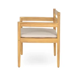 Christopher Knight Home Tarek Rustic Outdoor Upholstered Dining Arm Chair With Slat Design (Set Of 2) -Ckhome2u Store GUEST b5097186 cd49 4cd9 ba4e 3e3195bfe5c1