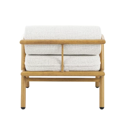 Christopher Knight Home Gretel Outdoor Modern Iron Upholstered Armless Club Chair (Set Of 2) 5 Christopher Knight Home Gretel Outdoor Modern Iron Upholstered Armless Club Chair (Set Of 2) - Image 5