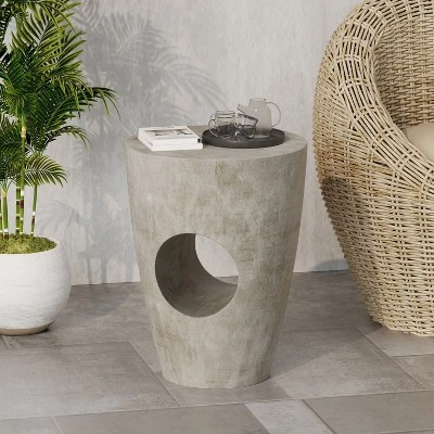 Christopher Knight Home Sirius Outdoor Contemporary Lightweight Concrete Accent Side Table 1 Christopher Knight Home Sirius Outdoor Contemporary Lightweight Concrete Accent Side Table