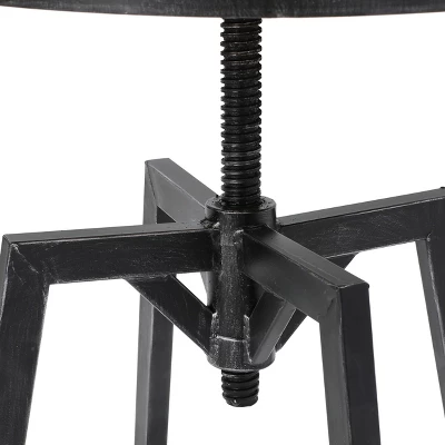 Alanis Firwood Barstool Black Brush Silver - Christopher Knight Home 2 Alanis Firwood Barstool Black Brush Silver - Christopher Knight Home - Image 2