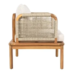 Christopher Knight Home Valencia Outdoor Rustic Acacia Wood And Rope Club Chair With Cushions, Teak/Beige -Ckhome2u Store GUEST b65b8985 f69d 45eb b11d fca91fb4ae9a