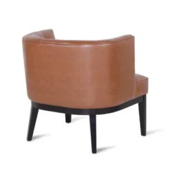 Clough Contemporary Faux Leather Tufted Accent Chair Cognac Brown/Dark Brown - Christopher Knight Home -Ckhome2u Store GUEST b76961eb 1cfa 4acd add7 54f371f19773