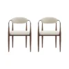 Christopher Knight Home Jaromir Modern Upholstered Iron Dining Chairs With Curved Open Back (Set Of 2) -Ckhome2u Store GUEST b7d0ee19 d462 4ea3 bfc3 5b6bdc74f31e