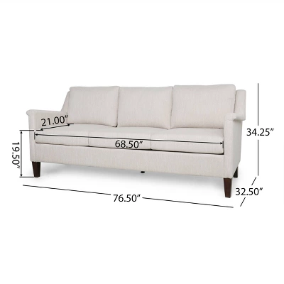 Dupont Contemporary 3 Seater Fabric Sofa - Christopher Knight Home 9 Dupont Contemporary 3 Seater Fabric Sofa - Christopher Knight Home - Image 9