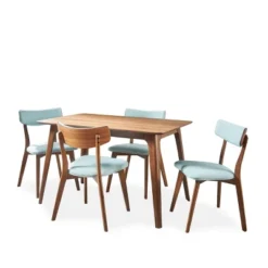 5pc Megann Mid Century Wood Dining Set - Christopher Knight Home -Ckhome2u Store GUEST bb020033 2b23 4fb3 8ea6 194a31d6dc86