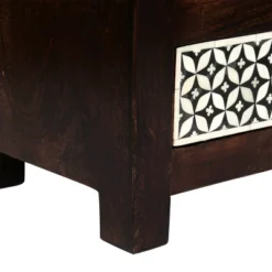 Benewah Handcrafted Boho 3 Drawer Mango Wood Nightstand Dark Walnut/Black/White - Christopher Knight Home -Ckhome2u Store GUEST bb474d58 6c32 48b6 88ec c398b638ecde