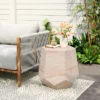 Christopher Knight Home Gerda Outdoor Hexagonal Shape Travertine Lightweight Concrete Side Table -Ckhome2u Store GUEST bb9be91d 5750 4e02 b09b 37a9ed54ad4b