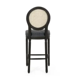 2pc Govan French Country Wooden Counter Height Barstools With Upholstered Seating Charcoal/Black - Christopher Knight Home -Ckhome2u Store GUEST bbd5cc2e 5efa 42a4 a79f 9973bde63a0a