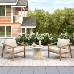 Christopher Knight Home Osborn Outdoor Slat Design Acacia Wood Club Chair (Set Of 2) -Ckhome2u Store GUEST bde1336f 909e 4e86 b6da 08eba674082e