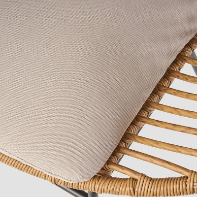 Meridian 3pc Faux Wicker Chat Set Light Brown- Christopher Knight Home 2 Meridian 3pc Faux Wicker Chat Set Light Brown- Christopher Knight Home - Image 2