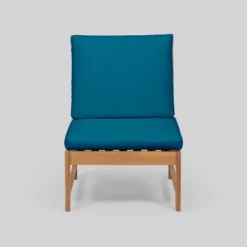 6pc Carolina Acacia Wood Sofa Sectional Set Blue - Christopher Knight Home -Ckhome2u Store GUEST c1d63dc1 2f2e 47c0 ae19 7662841f162e