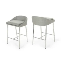 Set Of 2 Bandini Modern Upholstered Counter Height Barstools - Christopher Knight Home -Ckhome2u Store GUEST c1d8d721 eafa 4a85 9125 f1fdbede0eb4