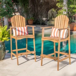 Christopher Knight Home Malibu Outdoor Acacia Wood 29.5 Inch Adirondack Barstools (Set Of 2) -Ckhome2u Store GUEST c44a0ad4 d302 47e2 b913 ec30666e0f75