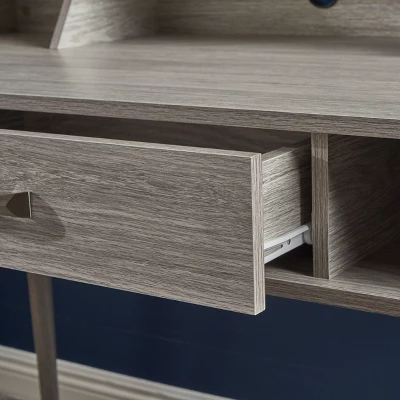 Brenda Mid Century Home Office Desk Gray - Christopher Knight Home 2 Brenda Mid Century Home Office Desk Gray - Christopher Knight Home - Image 2