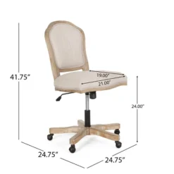 Scilley French Country Upholstered Swivel Office Chair - Christopher Knight Home -Ckhome2u Store GUEST c70c08a2 a9cc 43c2 972a 538413ee43d7