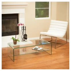 Ramona Long Coffee Table Glass With Shelf - Christopher Knight Home: Sleek Rectangle Design For Family Room -Ckhome2u Store GUEST c7d69bf1 79cc 4729 be16 1e2fa965574f