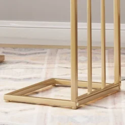 Set Of 2 Baywinds Modern Glam C-Shaped Accent Table White/Champagne Gold - Christopher Knight Home -Ckhome2u Store GUEST c8d2cbef 528e 4ebd 8dad f8d9d87070fc