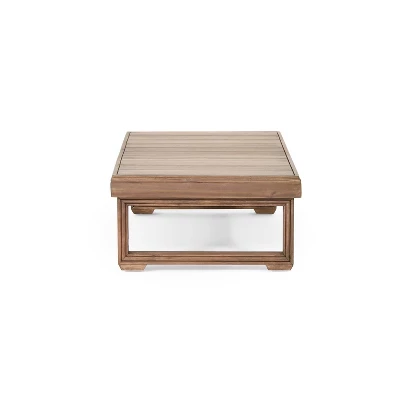 Westchester Outdoor Acacia Wood Rectangular Coffee Table Brown Wash - Christopher Knight Home 3 Westchester Outdoor Acacia Wood Rectangular Coffee Table Brown Wash - Christopher Knight Home - Image 3