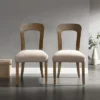 Set Of 2 Elegant Wooden Dining Chairs With Chenille Upholstered Seat, Solid Rubberwood Frame - Christopher Knight Home 7 Set Of 2 Elegant Wooden Dining Chairs With Chenille Upholstered Seat, Solid Rubberwood Frame - Christopher Knight Home -Ckhome2u Store GUEST c9e49c73 3a54 475e 8b24 f6f1105a6f41