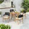 Christopher Knight Home Captef 5 Pieces Rustic Patio Acacia Bistro Set With Cushions -Ckhome2u Store GUEST ca3cba79 8304 4119 ae81 7bfda26e7bf3