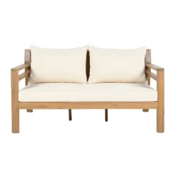 Christopher Knight Home Behram 4 Pieces Outdoor Acacia Wood Slat Design Seating Set, Beige -Ckhome2u Store GUEST ca78351f f1fc 4d54 8734 a9ea07429c28