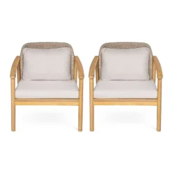 Christopher Knight Home Adcock Patio Woven Rope Acacia Wood Club Chair With Cushion (Set Of 2), Brown 15 Christopher Knight Home Adcock Patio Woven Rope Acacia Wood Club Chair With Cushion (Set Of 2), Brown -Ckhome2u Store GUEST cad867e5 39f7 4305 9daf bc7407c2288a