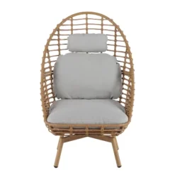 Christopher Knight Home Casey Outdoor Rattan And Metal High-back Lounge Swivel Chair With Cushion -Ckhome2u Store GUEST ce20b1fd ddb2 4ad3 8099 ee68304115f7