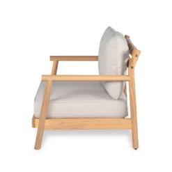 Christopher Knight Home Shane Rustic Patio Acacia Wood Club Chair With Water-Resistant Cushion, Teak /Beige -Ckhome2u Store GUEST cef6a3ac 4f1f 4272 bc9b 87a76698f44f