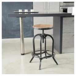 Farmdale Industrial Adjustable Swivel Barstool Natural Antique Black – Christopher Knight Home -Ckhome2u Store GUEST d08b8dce 46fc 4a1f bb28 7b17ac5b912e