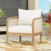 Christopher Knight Home Linksy Modern Patio Acacia Club Chair Water Repellent Cushion -Ckhome2u Store GUEST d10f1cd7 7a87 469d 820d 090fd70705fe