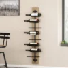 Toston Modern Industrial 8 Bottle Wall Mounted Wine Rack Natural/Black - Christopher Knight Home -Ckhome2u Store GUEST d11b0416 86a7 46be b138 e9f223022e13